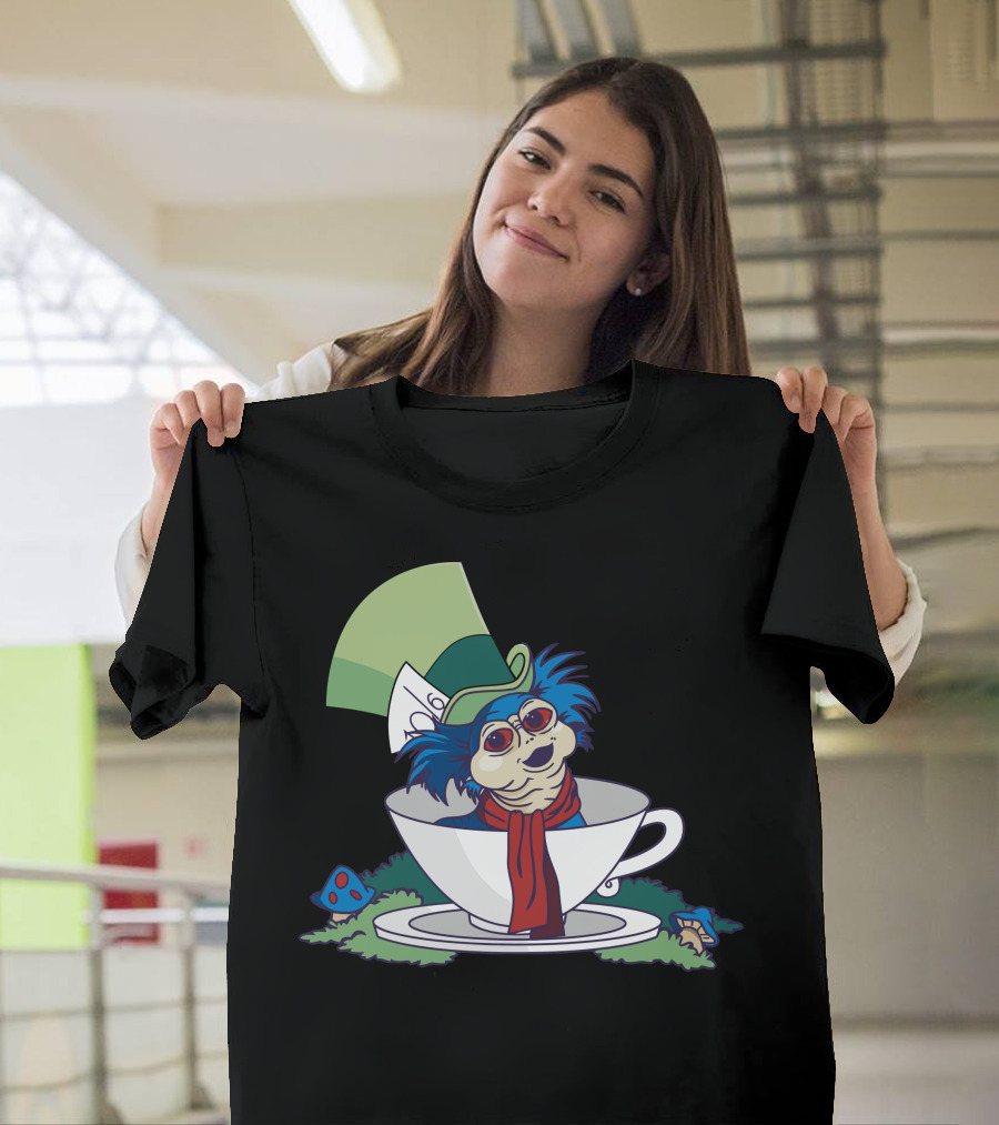 Mad Hatter Inspired Creature in Teacup Fantasy Scene T-Shirt