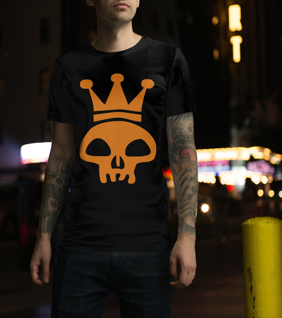 King Skull Crown Emo Club Pirate Dance Music Reggae T-Shirt
