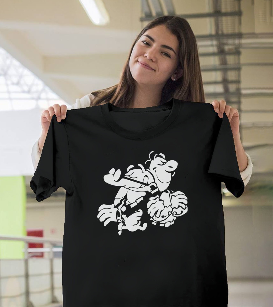 Mortadelo Y Filemon Black and White Cartoon Character T-Shirt