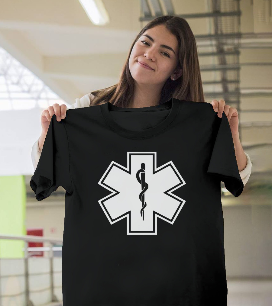 Star Of Life Vinyl Sticker EMT Decal Ambulance Medical Emergency T-Shirt