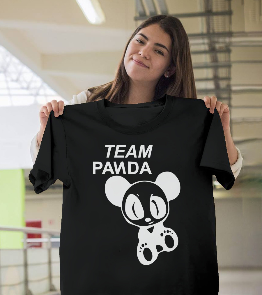 TEAM PANDA Cute Panda Cartoon T-Shirt
