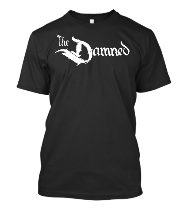 The Damned Logo Gothic Style Text Band Merchandise T-Shirt