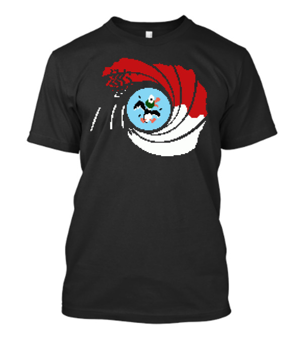 The Man With The Golden Zapper Duck NES Gun Barrel 8-Bit Retro T-Shirt