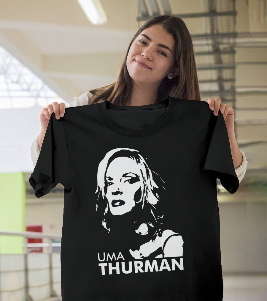 UMA THURMAN Pop Culture Icon Stencil T-Shirt