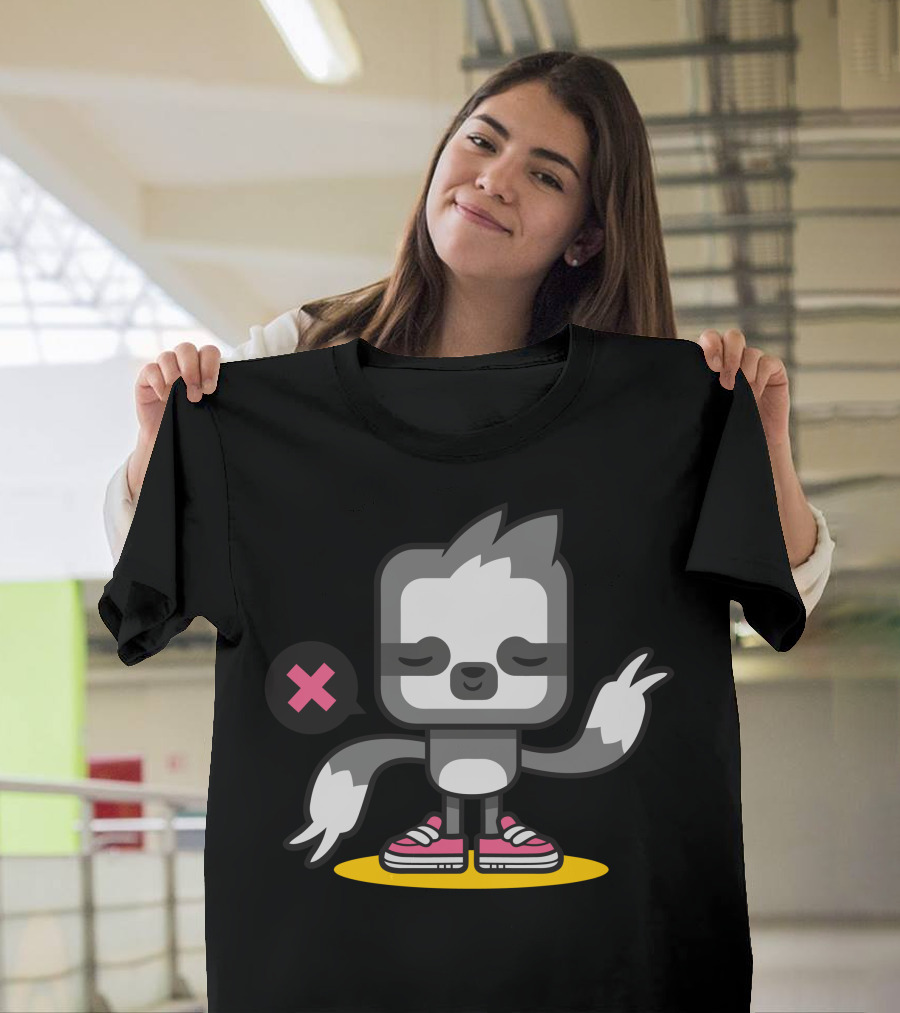 Just A Sloth Peace Emoji Pink Shoes T-Shirt