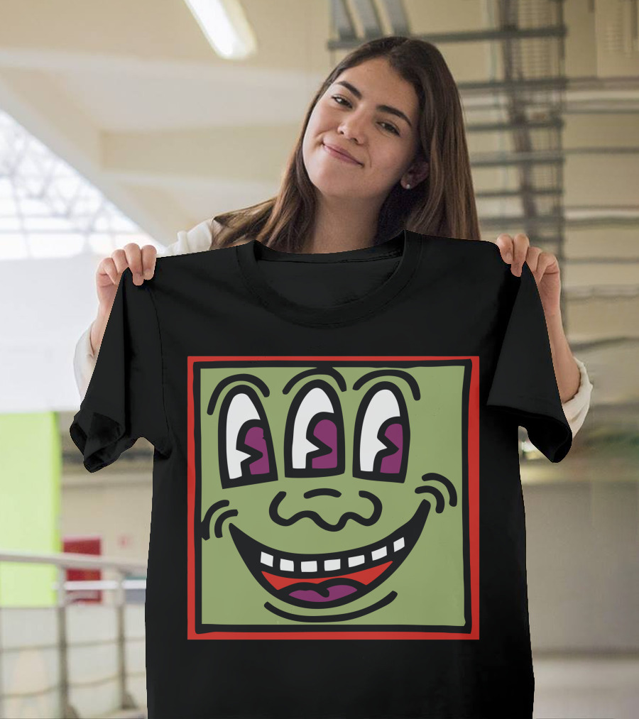 Keith Haring Three-Eyed Smiling Face T-Shirt