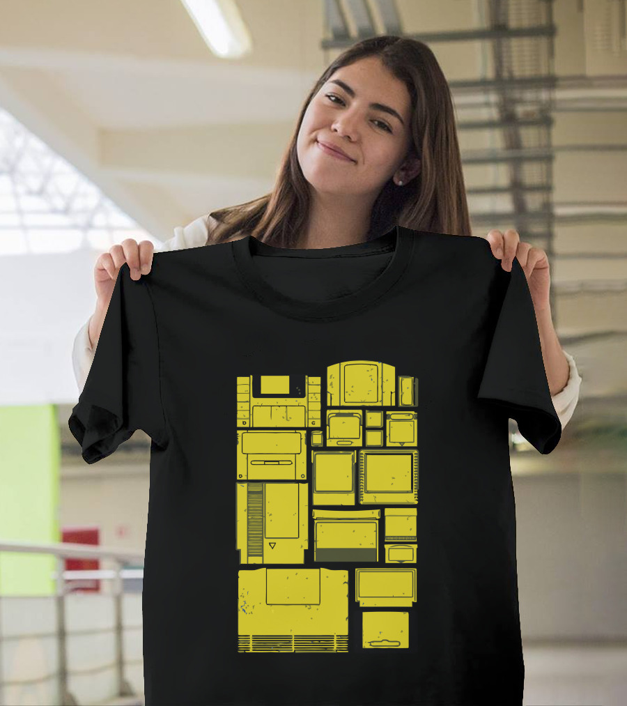 The Cartridge Family Vintage Gaming Cartridge Collection Retro Blocks T-Shirt