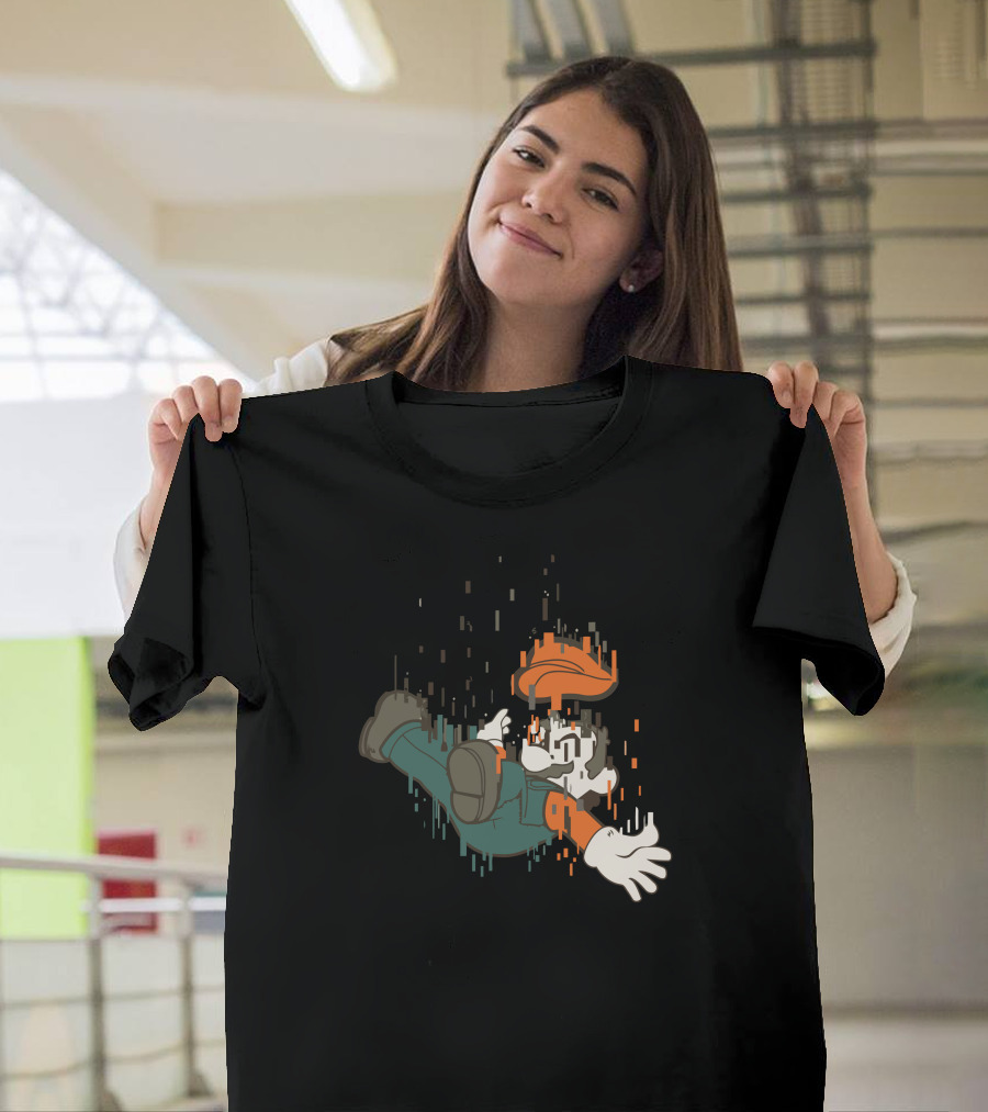 The Falling Italian Glitch Retro Pixelated T-Shirt