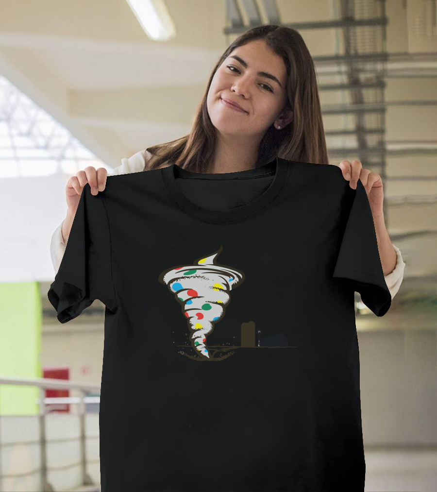 Twister Tornado with Colorful Circles and Path T-Shirt