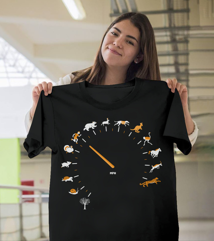 As Fast As I Can Speedometer Animal Icons MPH T-Shirt