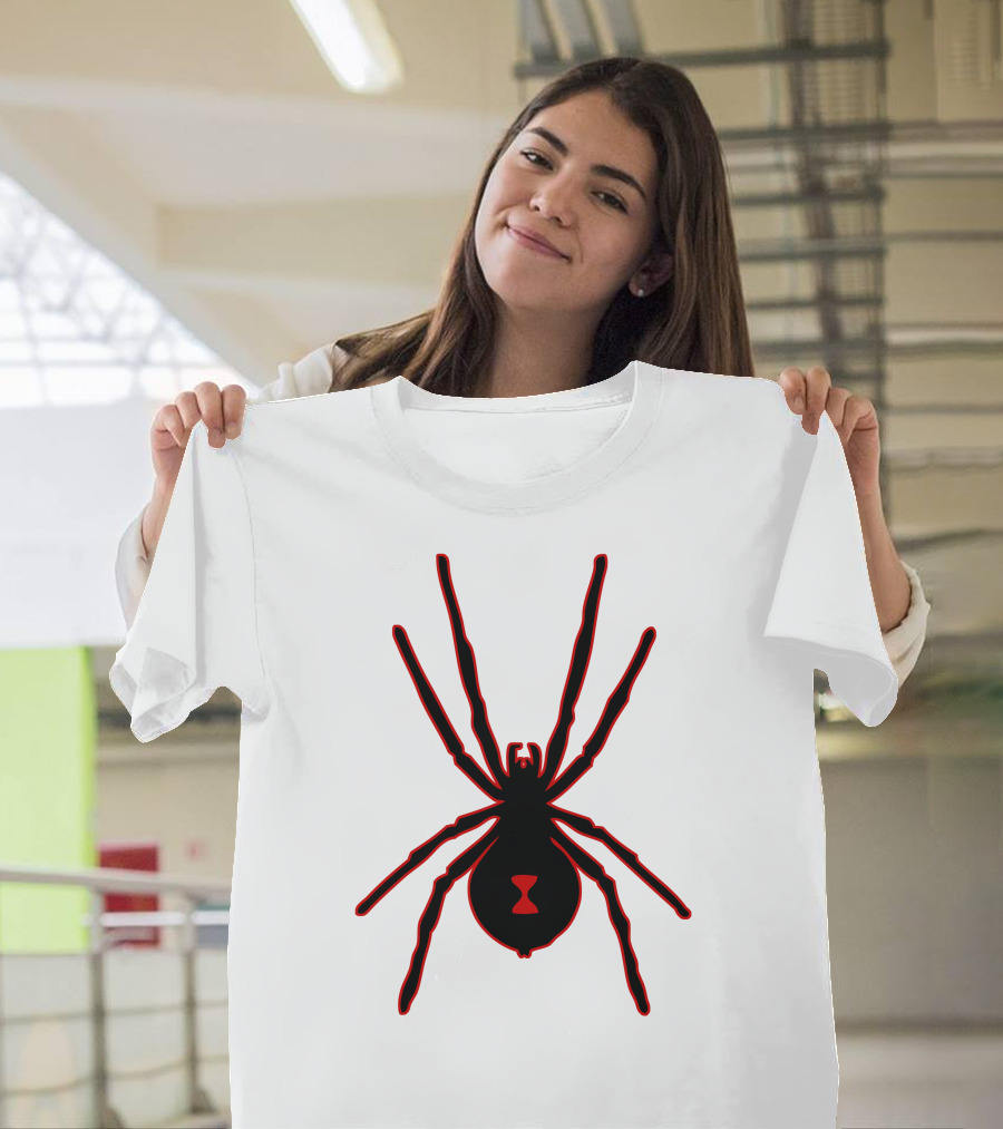 Black Widow Spider Red Outline T-Shirt
