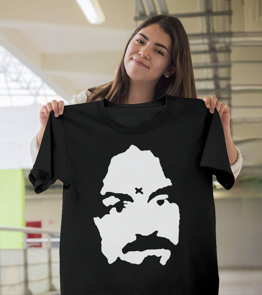 Charles Manson Face Outline with Forehead T-Shirt