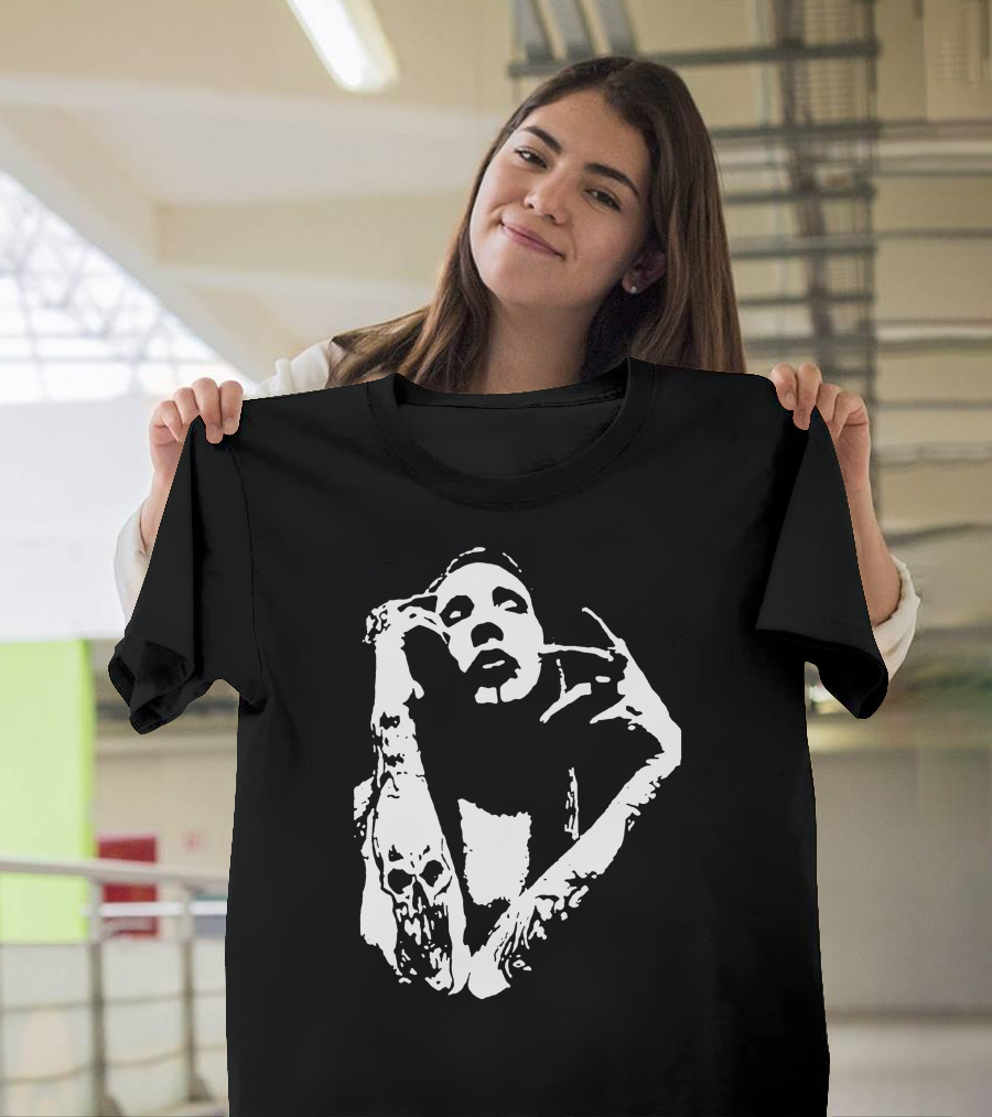 Marilyn Manson Monochrome Skull Arm Pose T-Shirt