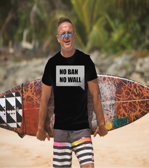 No Ban No Wall Speech Bubble T-Shirt