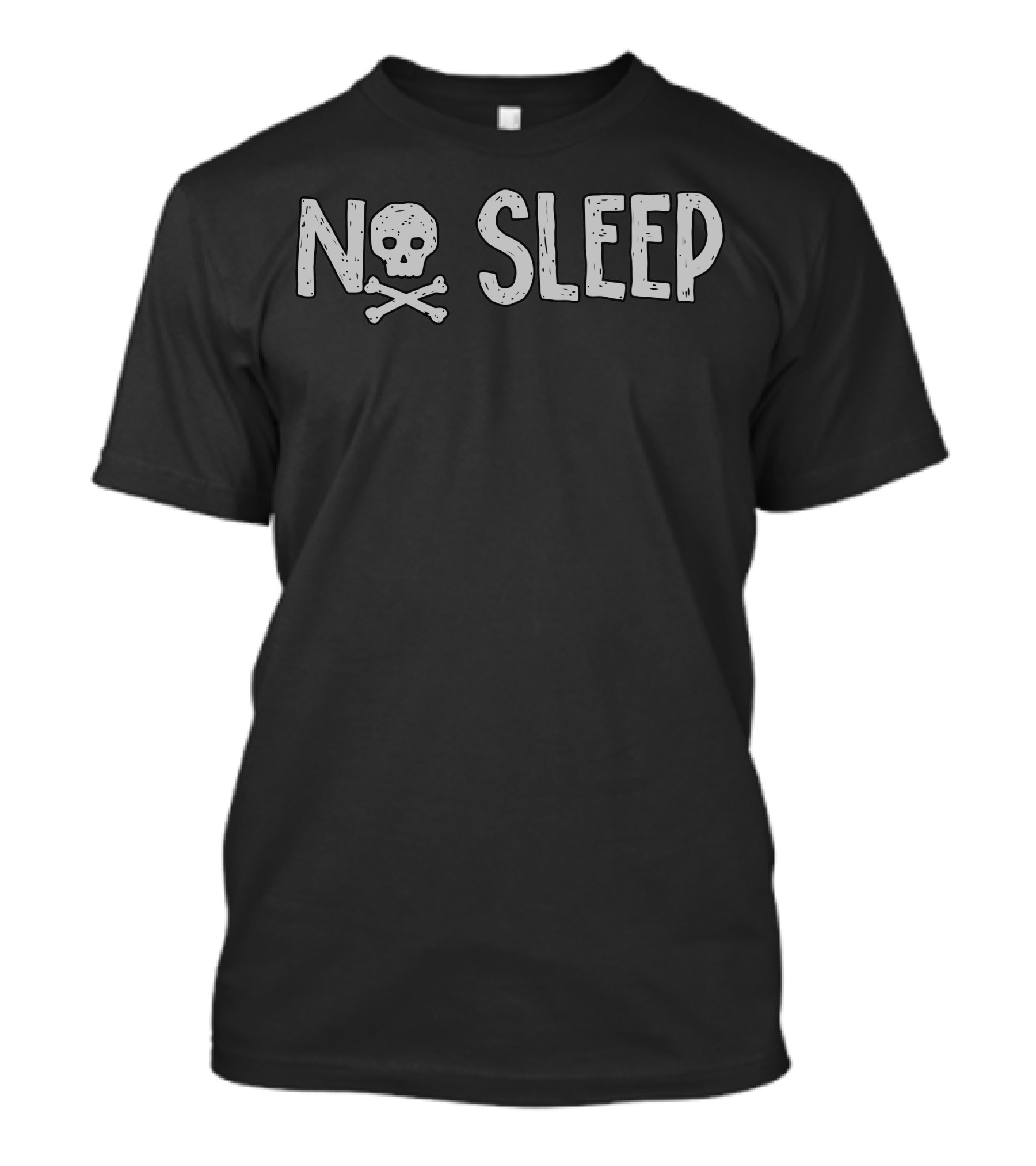 No Sleep Skull Crossbones T-Shirt
