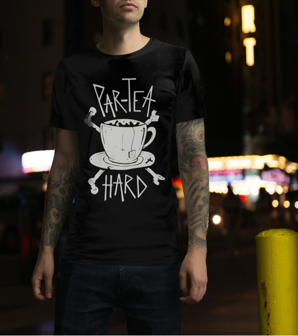 Par Tea Hard Skeleton Bones Cup Saucer T-Shirt