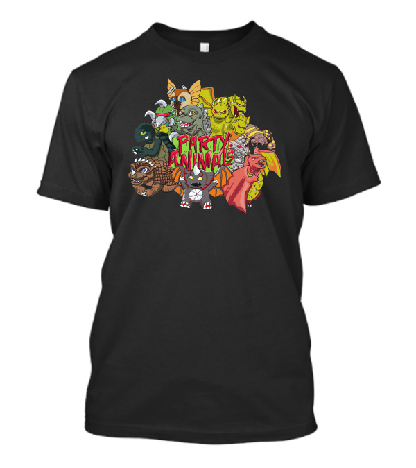 Party Animals Kaiju Monsters Gathering T-Shirt