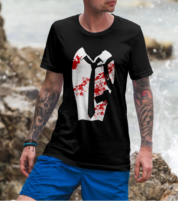 Reservoir Dogs Suit And Tie With Red Blood Splatter T-Shirt
