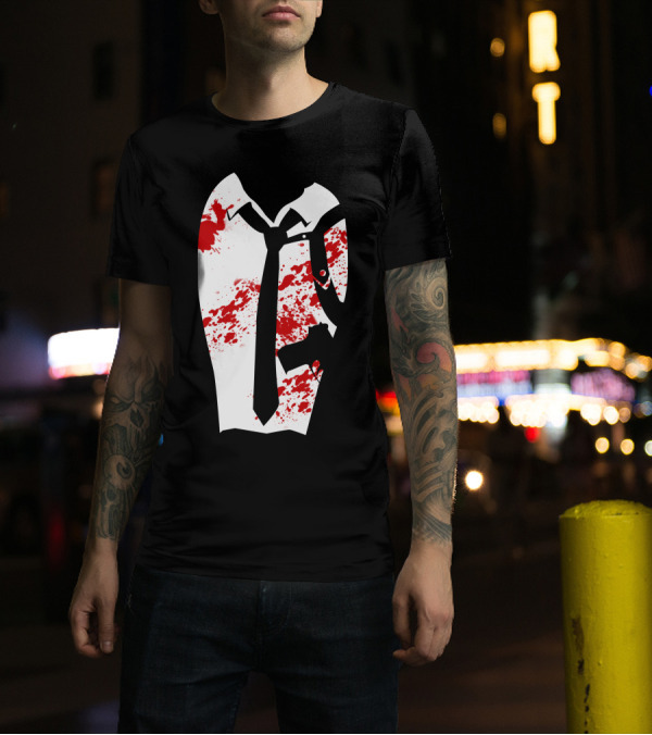 Reservoir Dogs Suit And Tie With Red Blood Splatter T-Shirt
