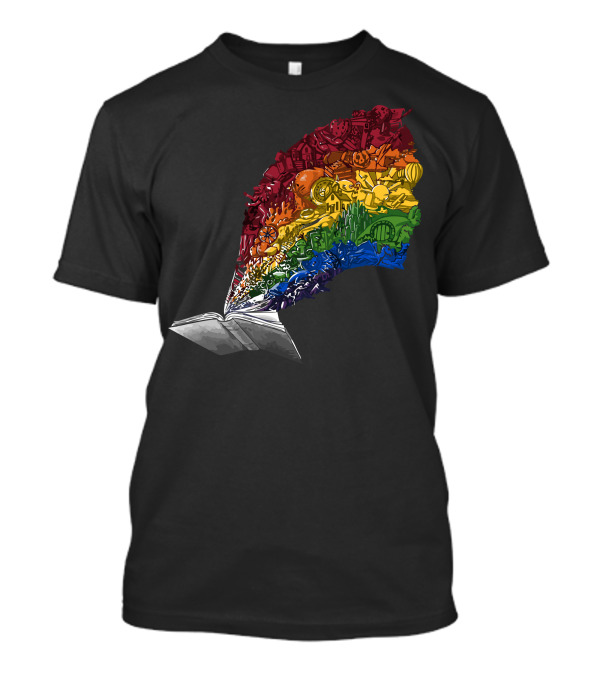Shelf Life Rainbow Imagination Book Explosion T-Shirt