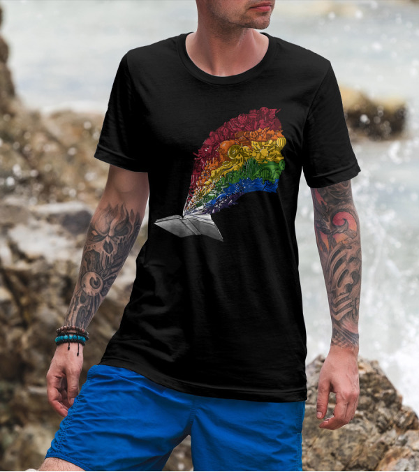Shelf Life Rainbow Imagination Book Explosion T-Shirt