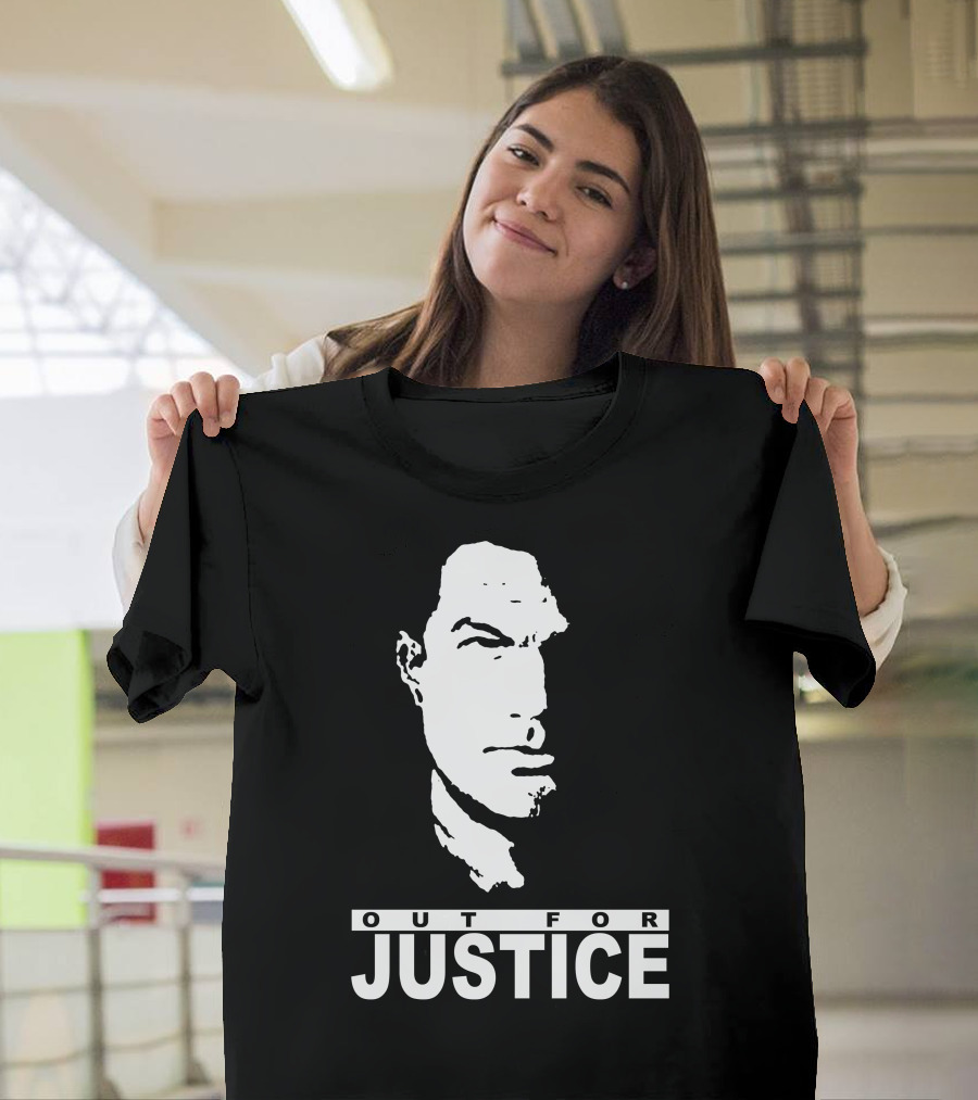 Steven Seagal Out For Justice Minimalist Monochrome T-Shirt