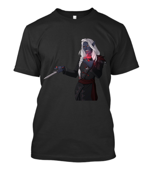 Agent Underdark Drow Holding Red Gem And Sword T-Shirt
