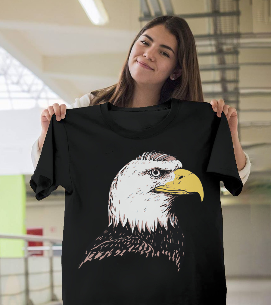 Bald Eagle Head Profile Detailed T-Shirt