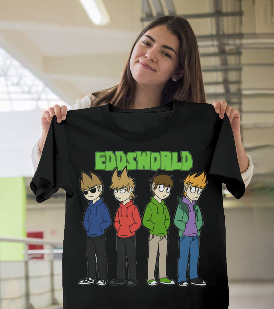 EDDSWORLD Characters in Colorful Hoodies T-Shirt