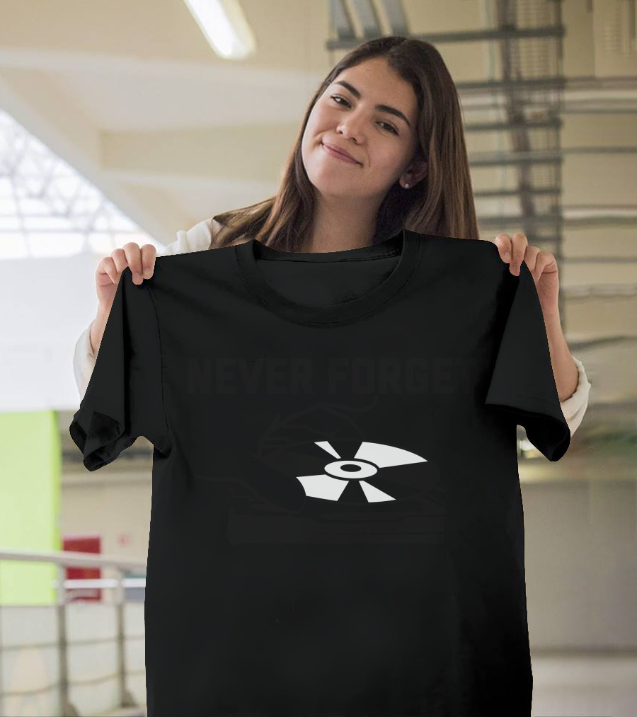 Never Forget Vinyl Record Turntable T-Shirt