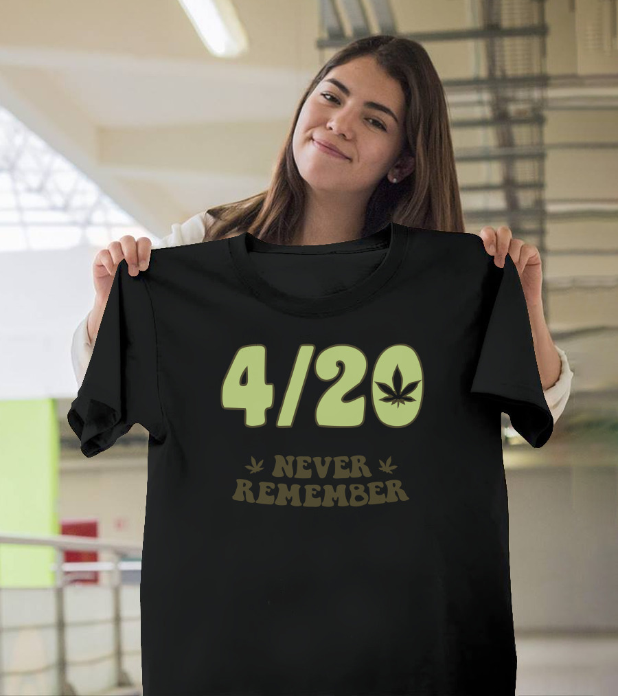 4/20 Never Remember Leaf T-Shirt