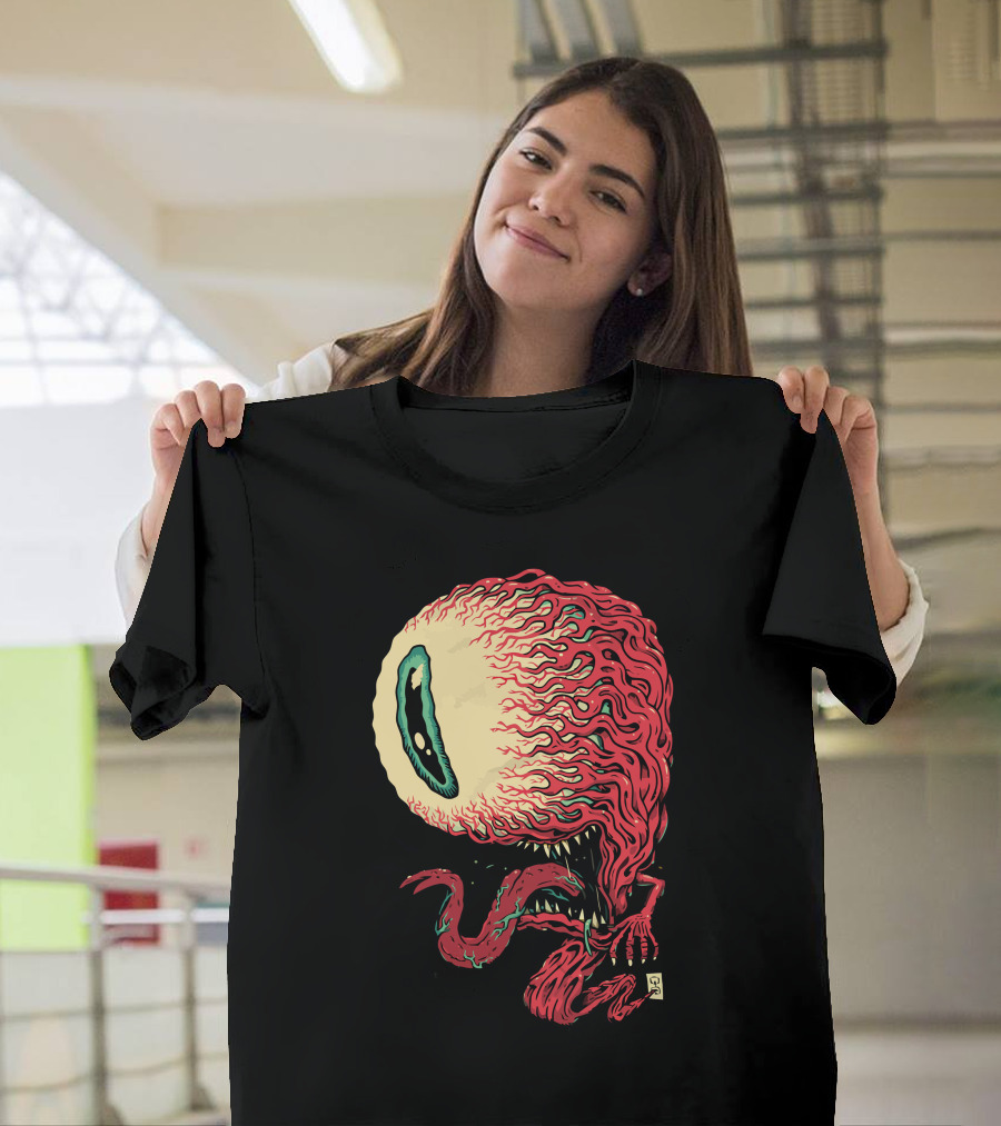 Ontheeyes Melting Monstrous Bloodshot Eye Creature T-Shirt