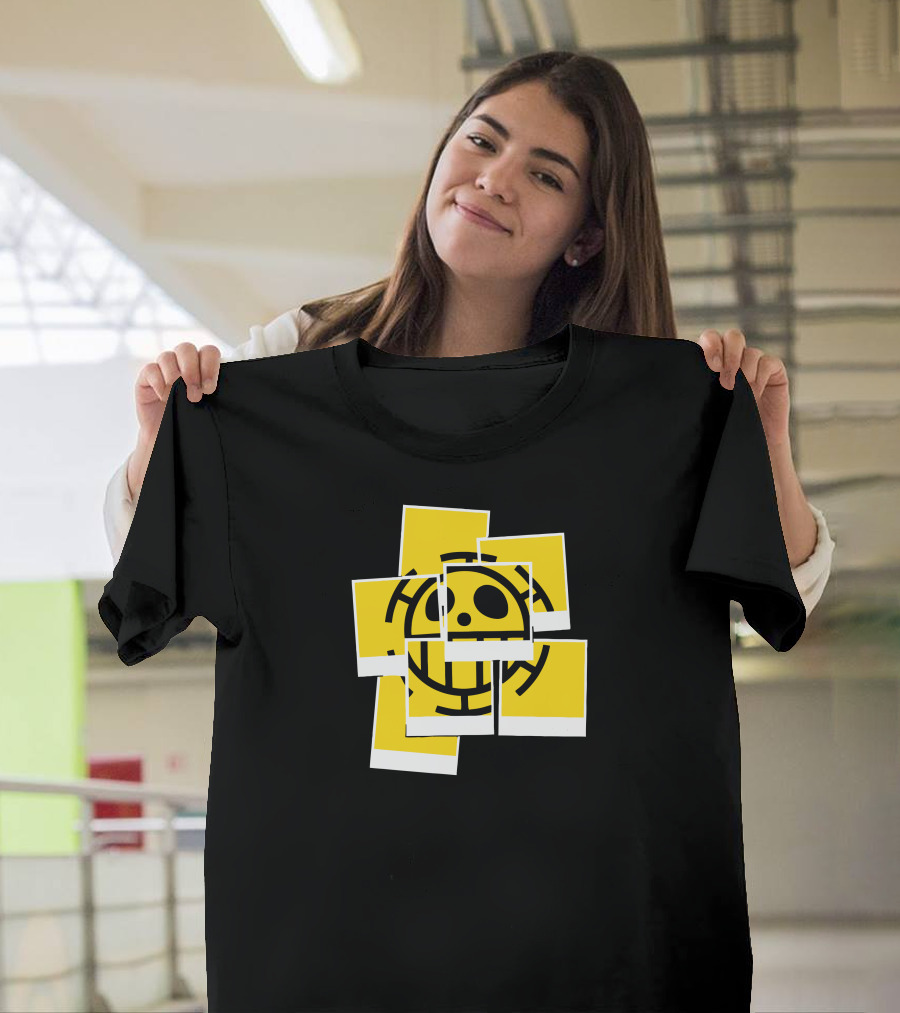 Polarized Law Smiley Yellow Photo Collage T-Shirt