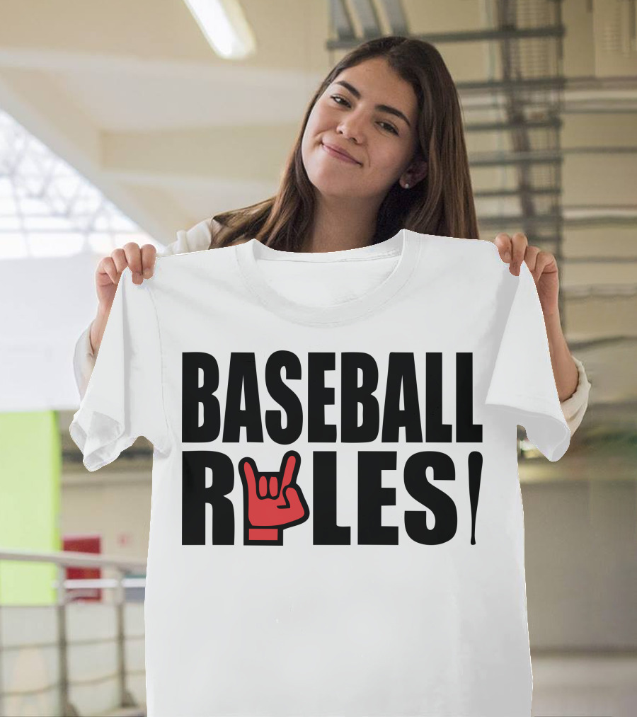 BASEBALL ROCKS HAND SIGN RULES T-Shirt