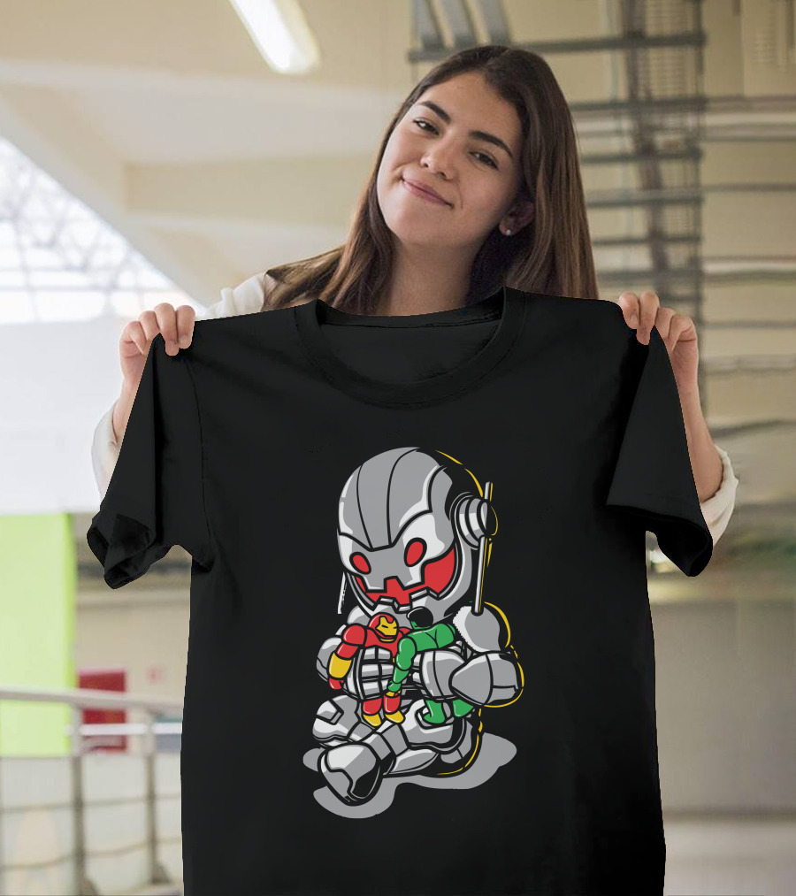 Ultron Cuddling Iron Man Doll Playtime T-Shirt