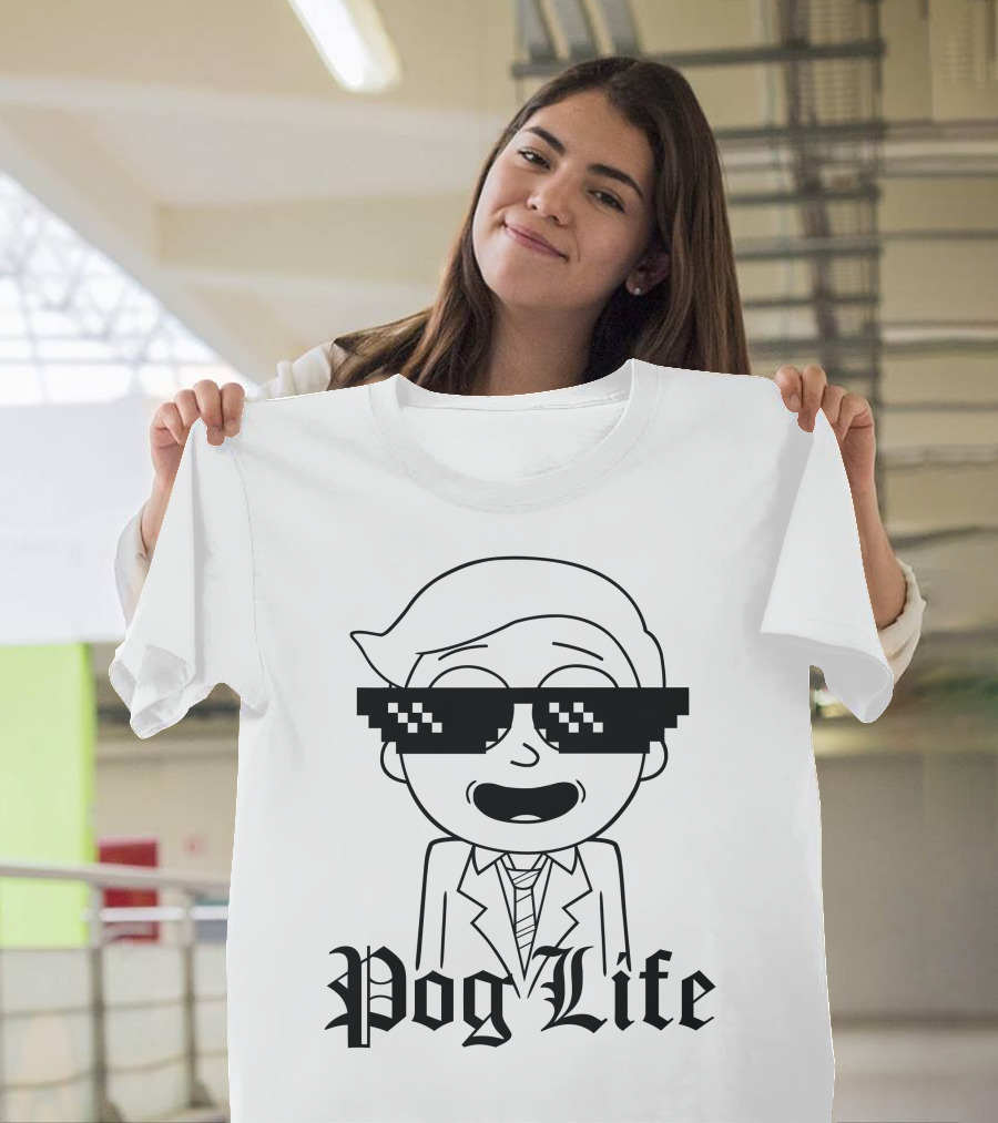 Pog Life Sunglasses Suit Character T-Shirt