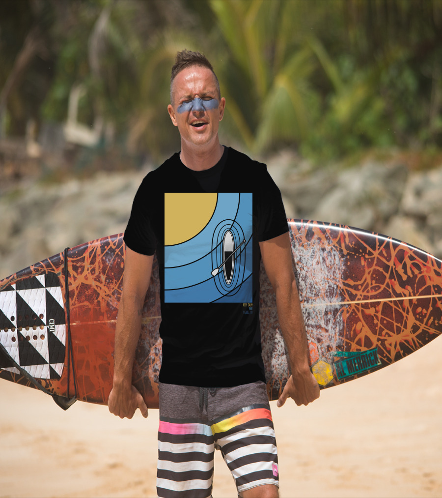 Keep Calm And Paddle On Stand Up Paddle T-Shirt