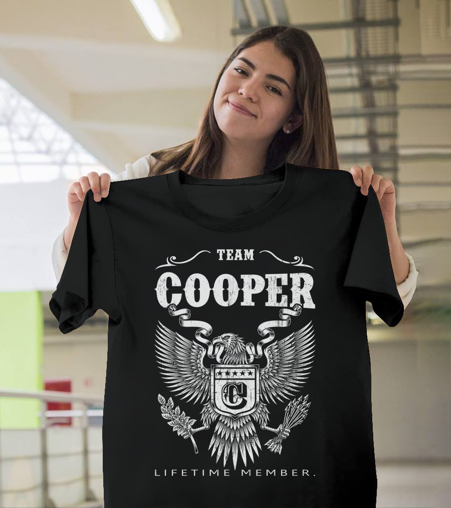 Team Cooper Lifetime Member Crest Eagle Emblem T-Shirt