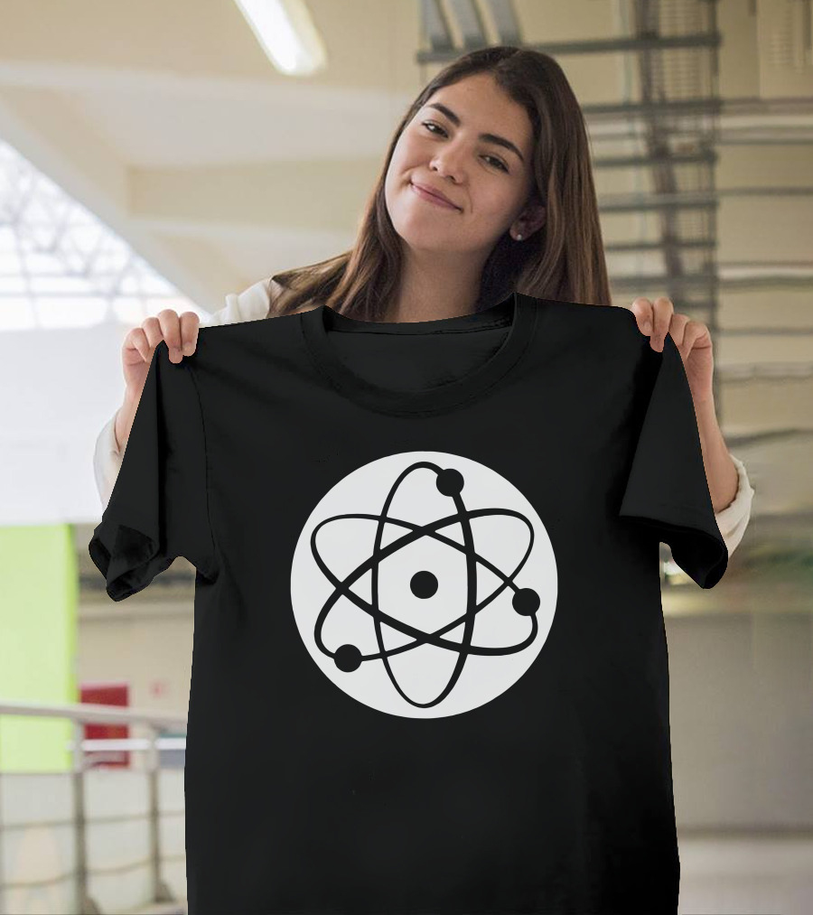 Atom Symbol Circle Icon Science Emblem T-Shirt