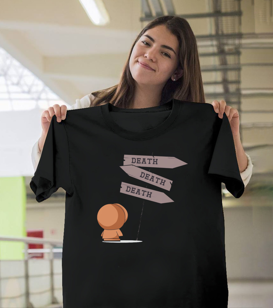 Kenny Standing at Three Death Signs T-Shirt