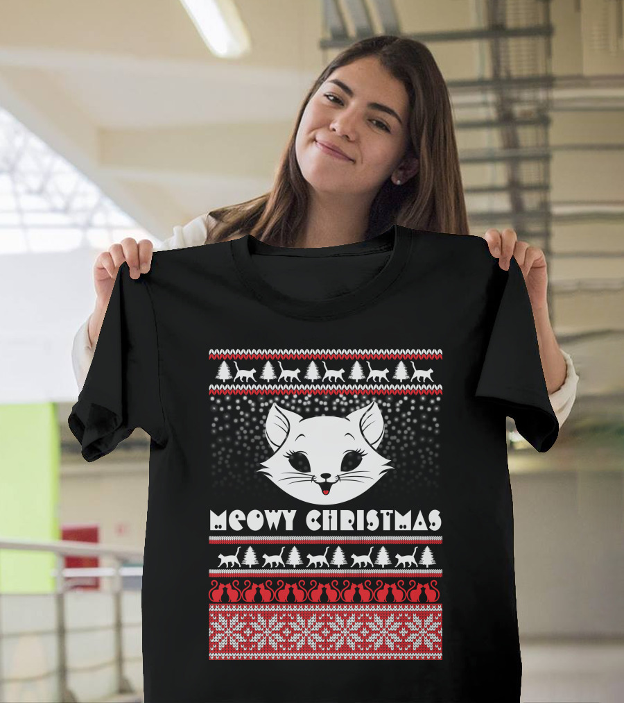 Meowy Christmas Cat Winter T-Shirt