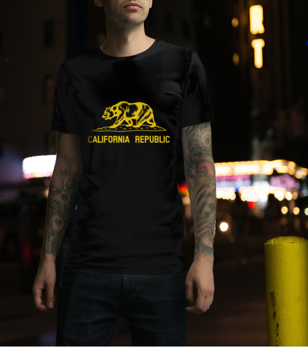 California Republic Bear Gold T-Shirt