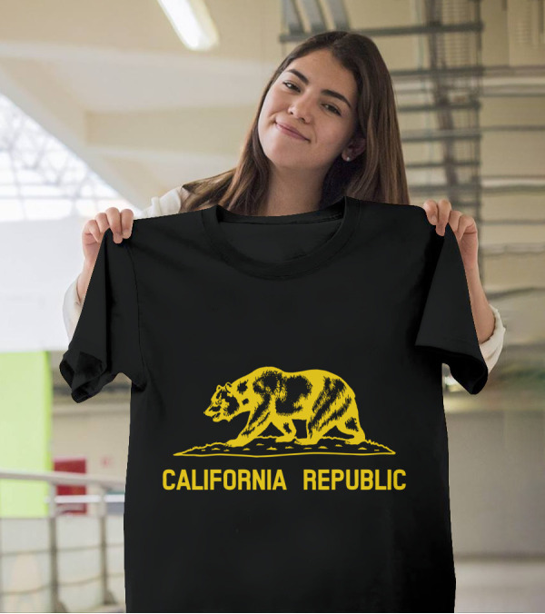 California Republic Bear Gold T-Shirt