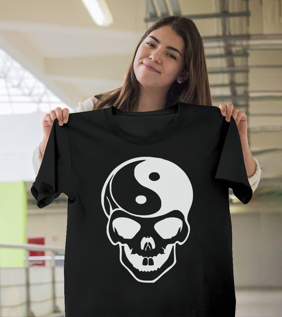 Yin Yang Skull Symbol Fusion T-Shirt