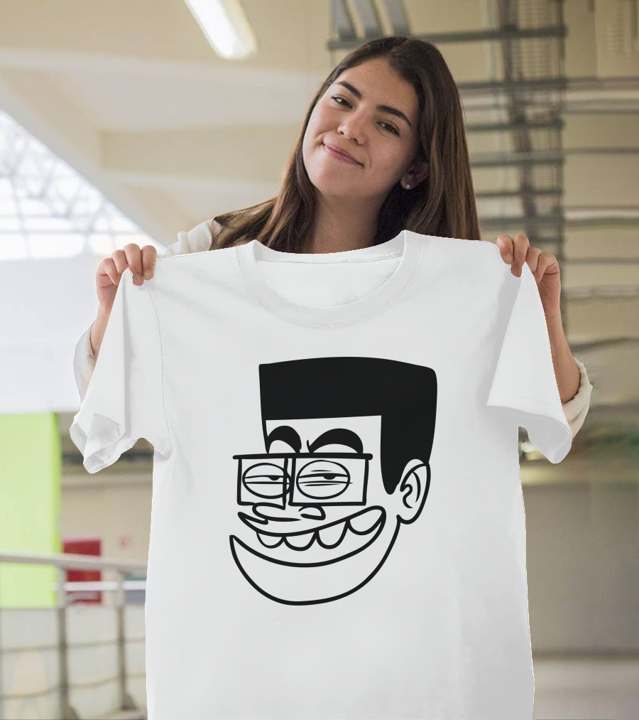 Bd Stupid Face Nerdy Cartoon Expression T-Shirt
