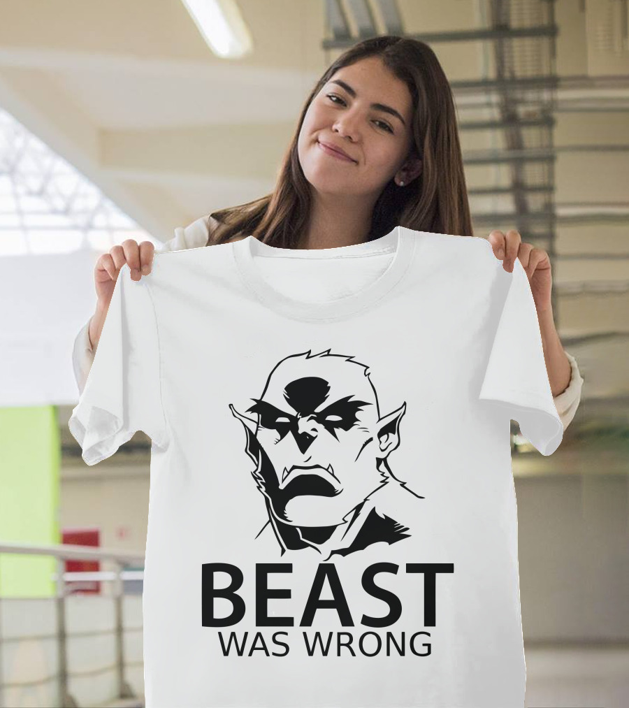 Beast Was Wrong Graphic Monstrous Figure T-Shirt