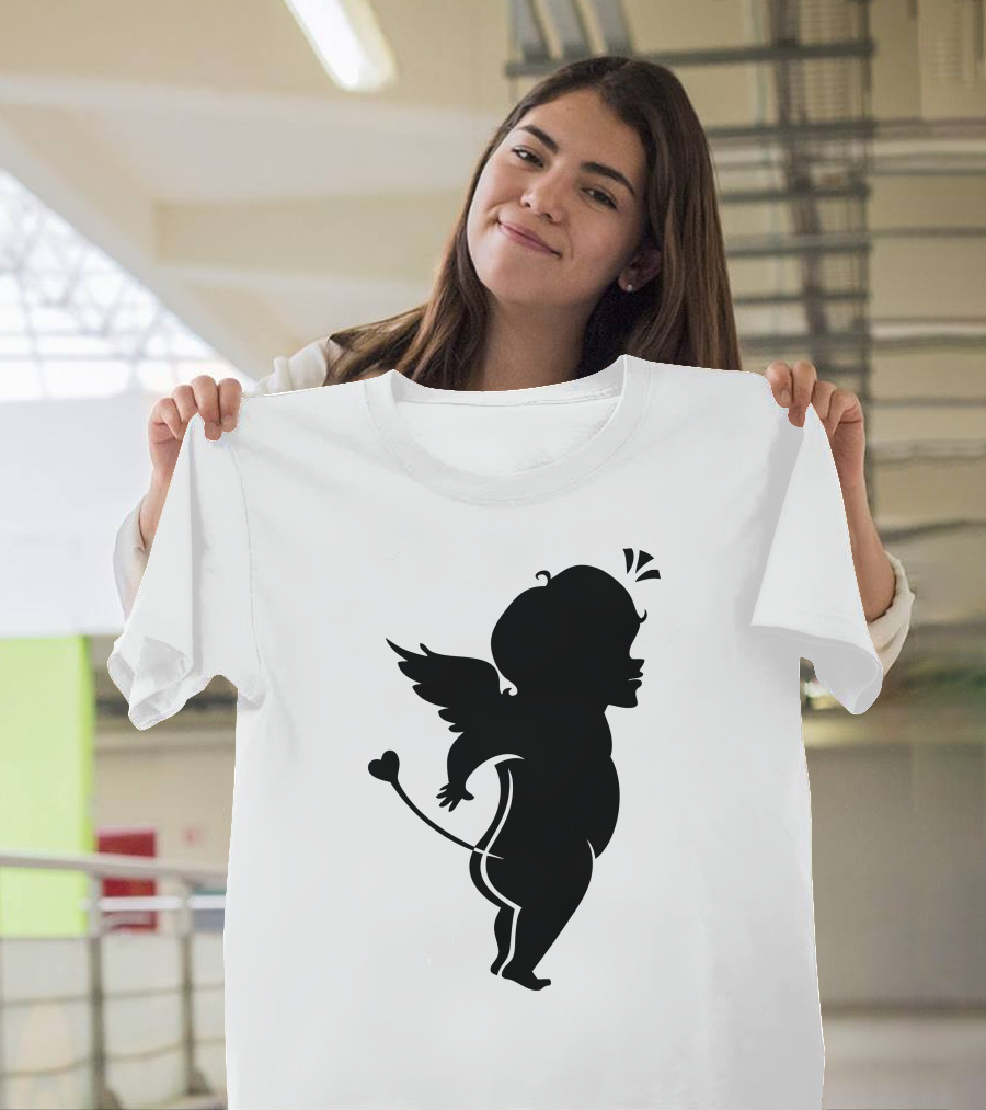 Payback Cupid Silhouette with Devil Tail and Wings T-Shirt