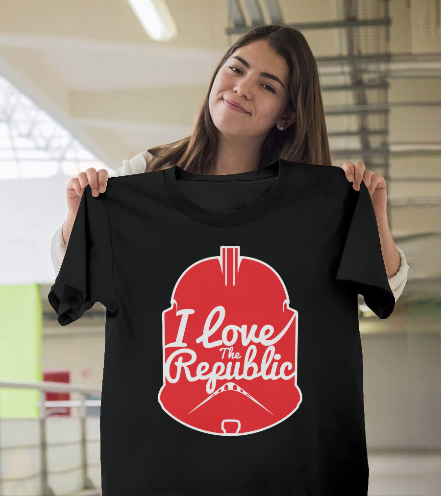 I Love The Republic Helmet T-Shirt