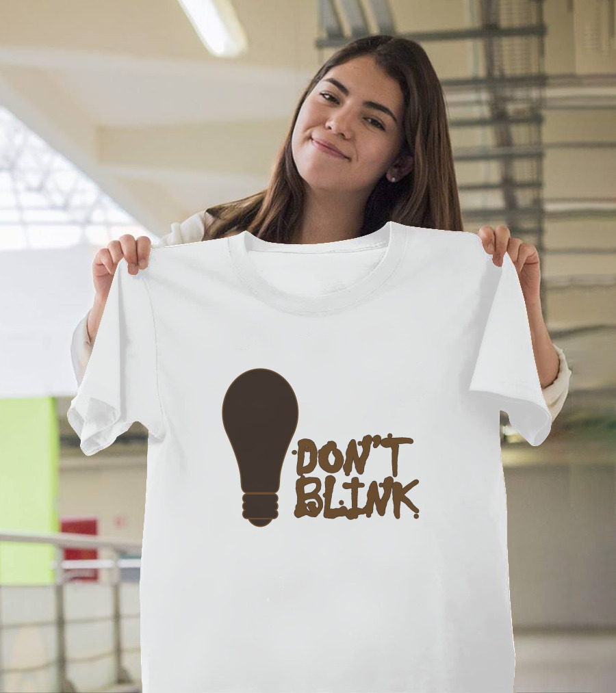 Don't Blink Lightbulb Dr Who Inspired T-Shirt