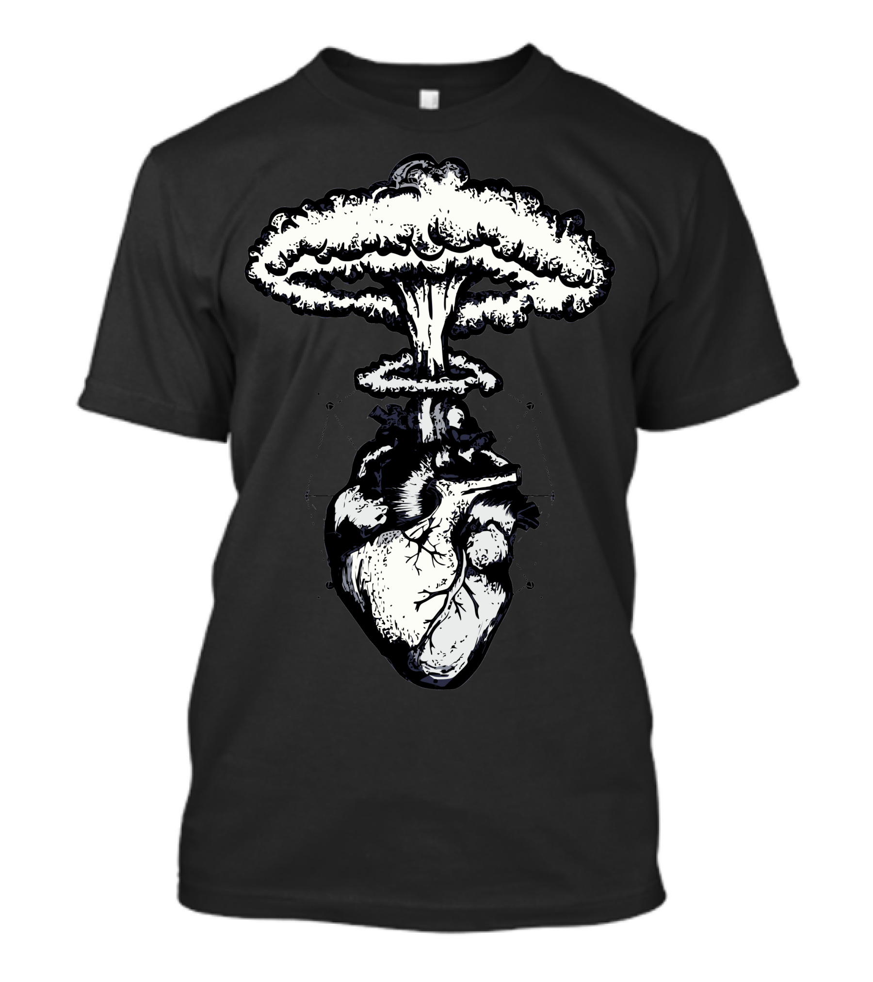 Heart And Mushroom Cloud Explosion T-Shirt